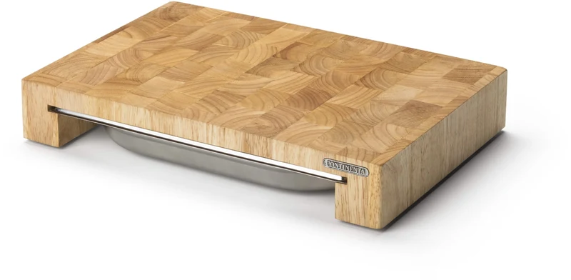 Planche à découper Continenta avec tiroir en inox - Bois - 39x27cm