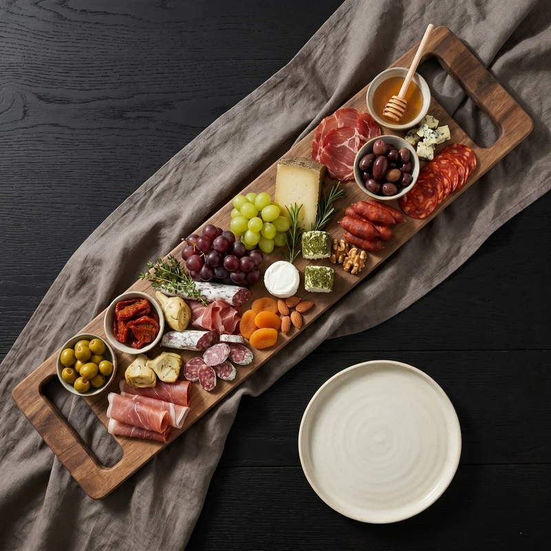 Planche de service / Planche à tapas Cookinglife - Bois d'Acacia - 60 x 13 cm