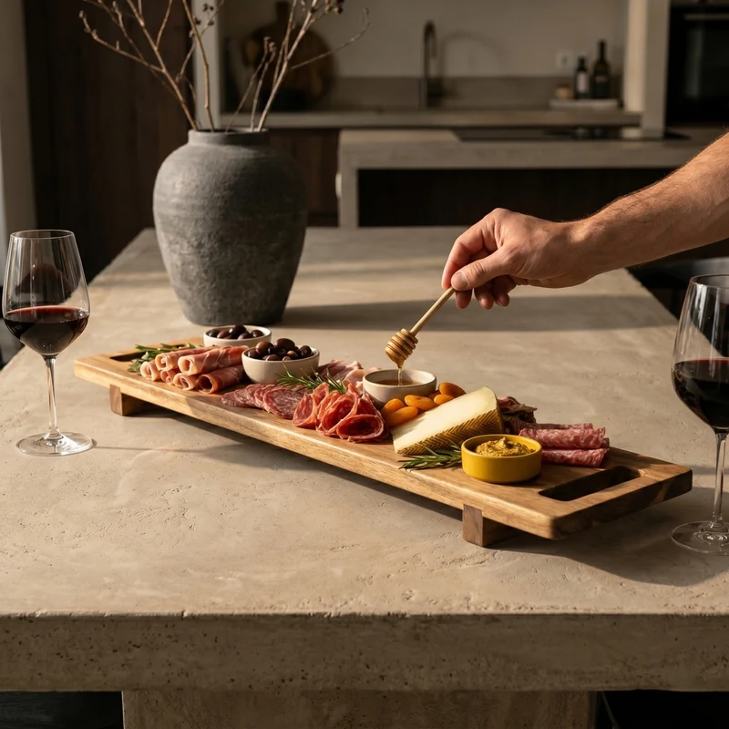 Planche de service / Planche à tapas Cookinglife - Bois d'Acacia - 60 x 13 cm