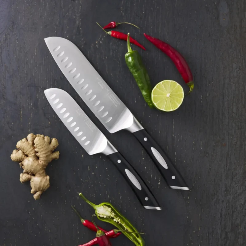 Ensemble de couteaux SCANPAN 2 pièces - Couteau Santoku 12,5 cm & Couteau Santoku 18 cm