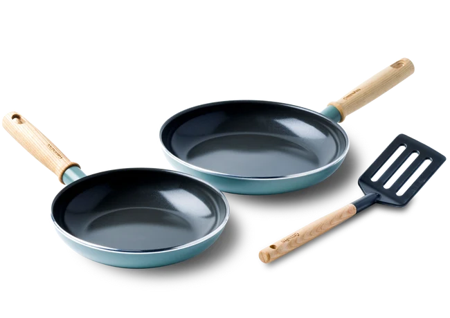 Ensemble de poêles GreenPan - avec une spatule - Mayflower - ø 20 et 24 cm - Revêtement antiadhésif en céramique