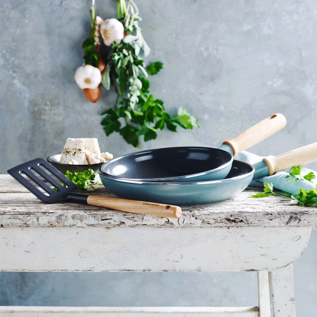 Ensemble de poêles GreenPan - avec une spatule - Mayflower - ø 20 et 24 cm - Revêtement antiadhésif en céramique