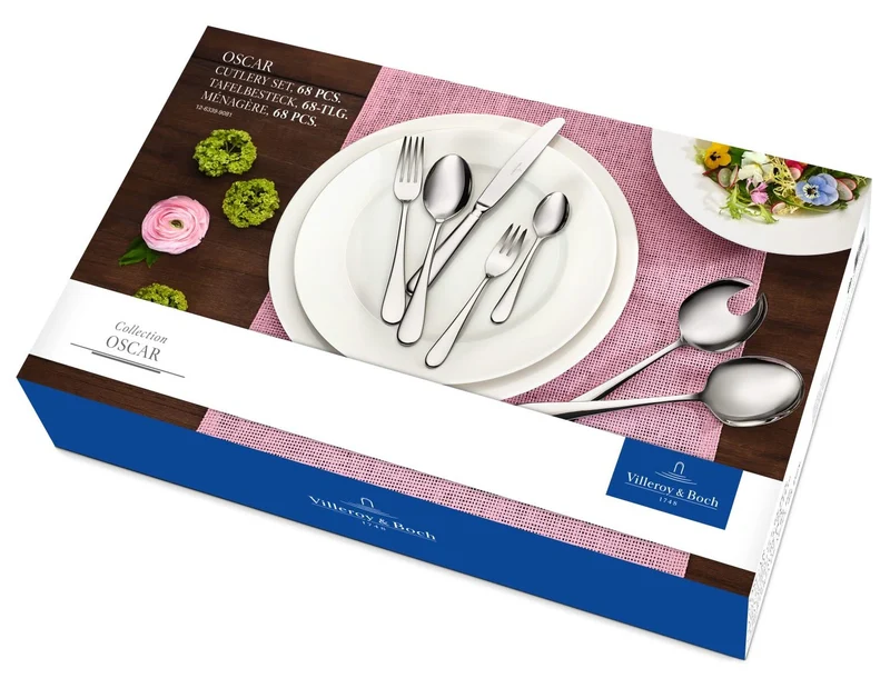 Ensemble de couverts Villeroy & Boch Oscar - Acier inoxydable - 68 pièces / 12 personnes