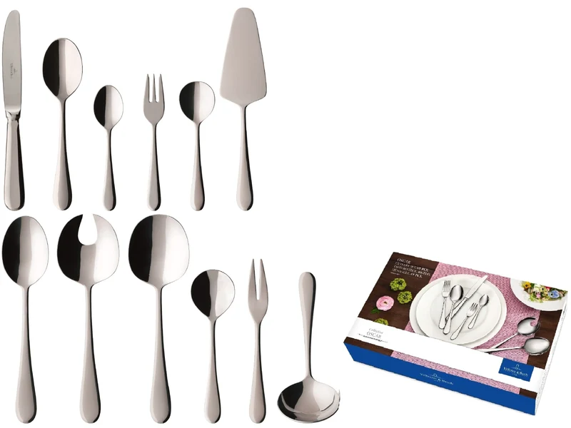 Ensemble de couverts Villeroy & Boch Oscar - Acier inoxydable - 68 pièces / 12 personnes