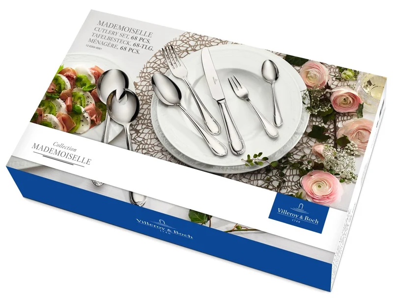 Ensemble de couverts Villeroy & Boch Mademoiselle - Acier inoxydable - 68 pièces / 12 personnes
