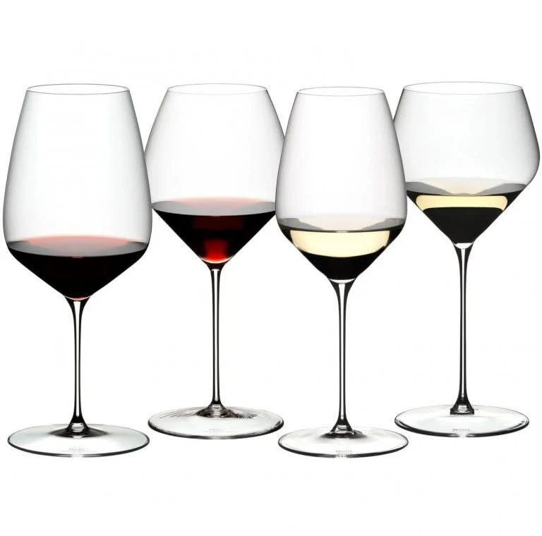 Ensemble de verres à vin Riedel Veloce - Cabernet / Merlot, Pinot Noir / Nebbiolo, Riesling & Chardonnay - 4 pièces
