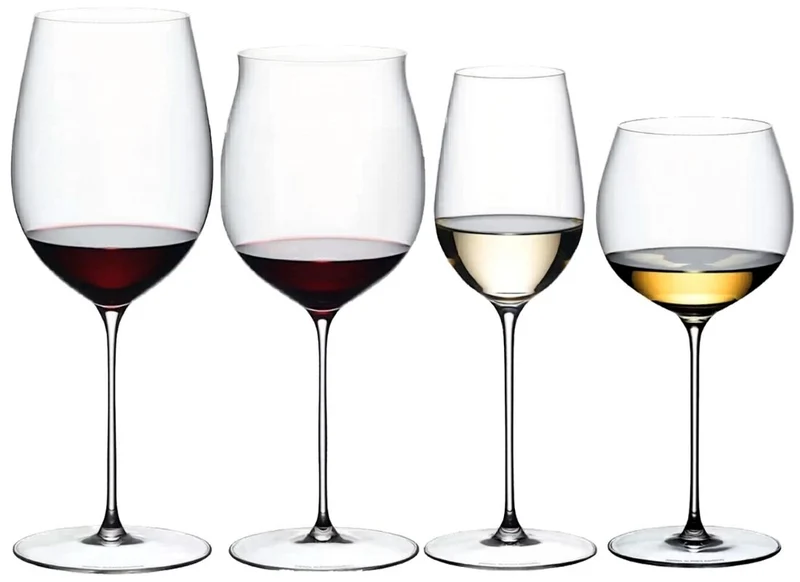 Ensemble de verres à vin Riedel Superleggero - Bordeaux Grand Cru, Burgundy Grand Cru, Riesling & Oaked Chardonnay - 4 pièces