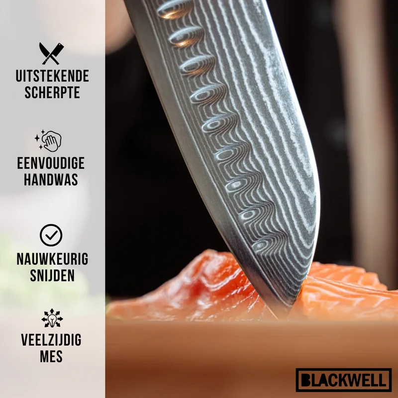 Set de couteaux Blackwell - Santoku et Nakiri - Damascus - VG10 - 2 pièces