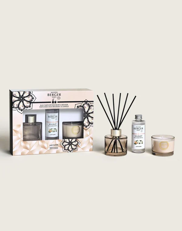 Set de parfum Maison Berger - Bâtons parfumés - Lady Flower - 200 ml - 3 pièces