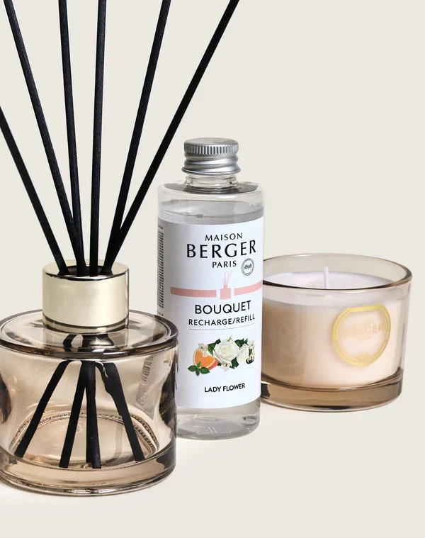 Set de parfum Maison Berger - Bâtons parfumés - Lady Flower - 200 ml - 3 pièces