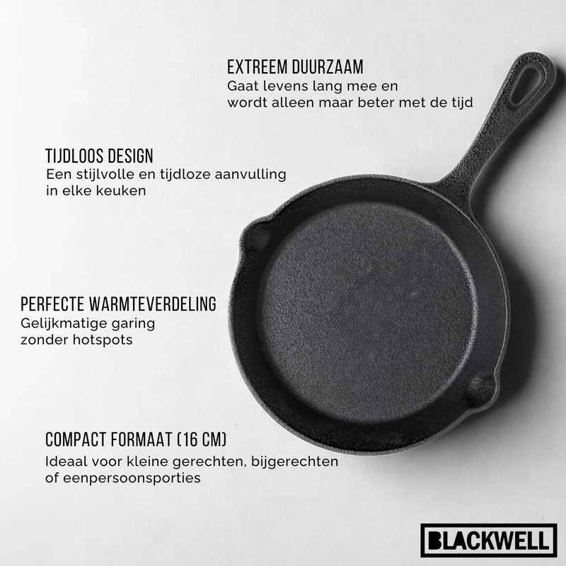 Poêle en fonte Blackwell - Poêle à frire - Cook & Grill - Ø 16 cm