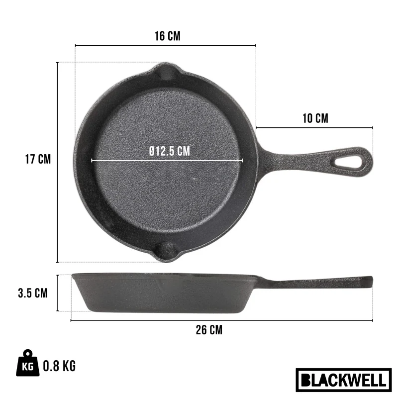 Poêle en fonte Blackwell - Poêle à frire - Cook & Grill - Ø 16 cm