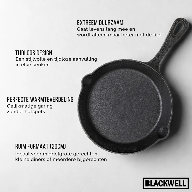 Poêle en fonte Blackwell - Poêle à frire - Cook & Grill - 20 cm