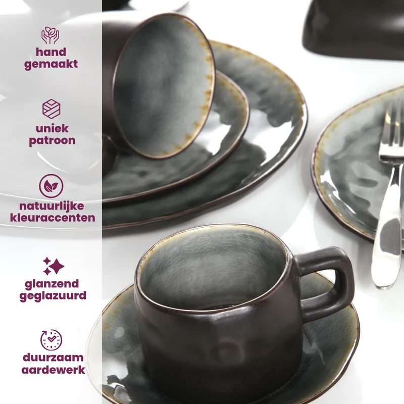 Set de tasses Cosy&Trendy - tasses a cappuccino - Laguna - 230 ml - 4 pièces