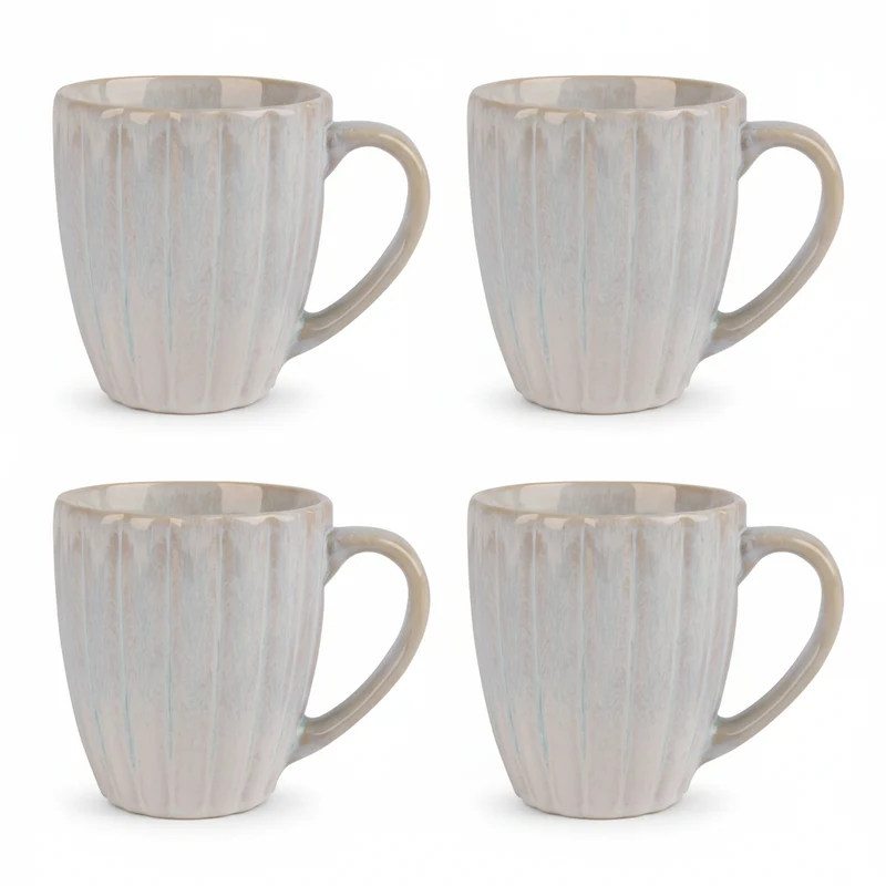 Set de mugs Cosy & Trendy - Mugs a café - Astera Pure Blanc - 350 ml - 4 pièces
