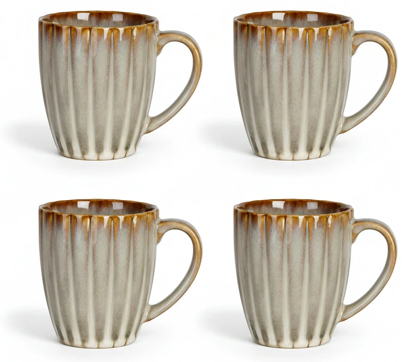 Ensemble de mugs Cosy&Trendy - en céramique - Astera Pearl - 350 ml - 4 pièces