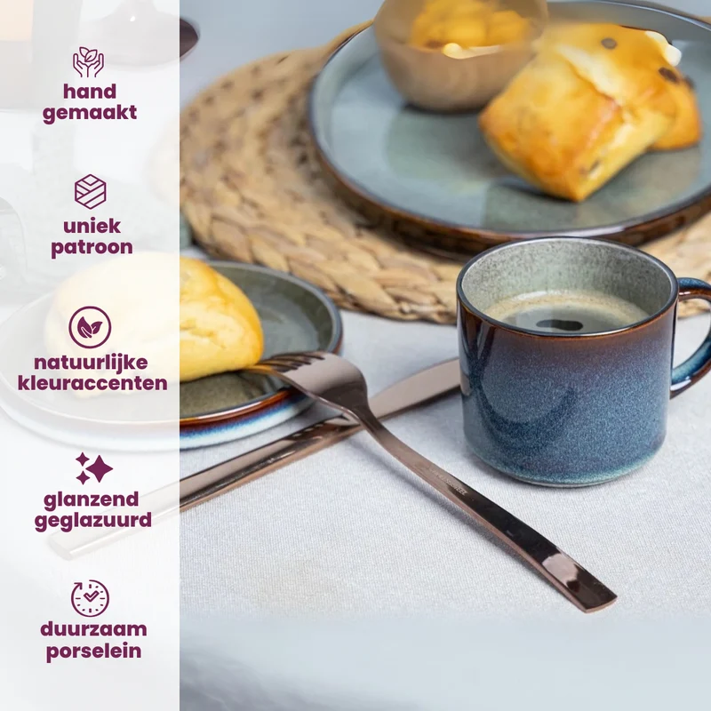 Ensemble de mugs Cosy&Trendy - Mugs à café - Quintana Amber - 450 ml - 4 pièces
