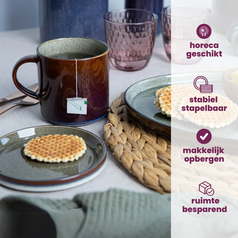 Ensemble de mugs Cosy & Trendy - Mug a cafe - Quintana Green - 450 ml - 4 pieces