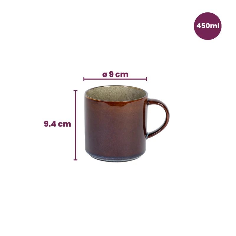 Ensemble de mugs Cosy & Trendy - Mug a cafe - Quintana Green - 450 ml - 4 pieces
