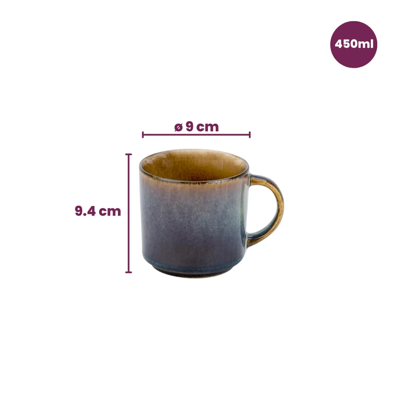 Ensemble de mugs Cosy&Trendy - Mugs à café - Quintana Amber - 450 ml - 4 pièces
