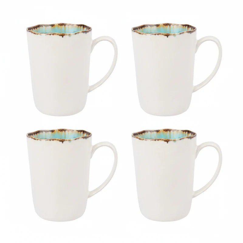 Ensemble de mugs Cosy&Trendy - Mugs à café - Laguna Azzurro - 390 ml - 4 pièces