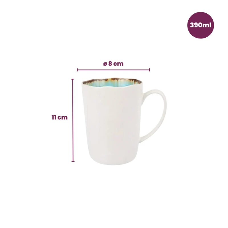 Ensemble de mugs Cosy&Trendy - Mugs à café - Laguna Azzurro - 390 ml - 4 pièces