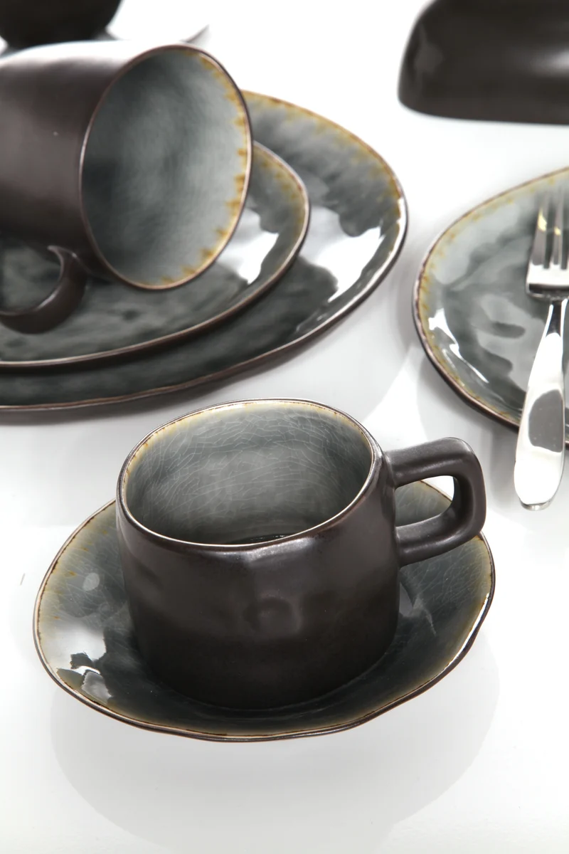 Ensemble de mugs Cosy&Trendy - Mugs à café - Laguna BlueGrey - 450 ml - 4 pièces