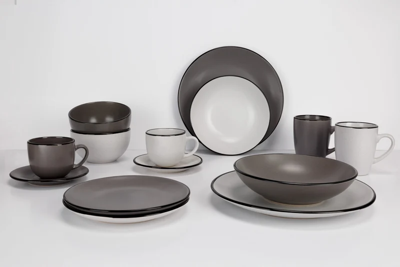 Ensemble de mugs Cosy & Trendy - Mugs à café - Speckle Gris - 350 ml - 6 pièces