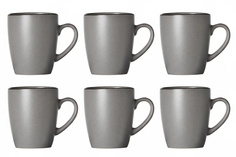 Ensemble de mugs Cosy & Trendy - Mugs à café - Speckle Gris - 350 ml - 6 pièces