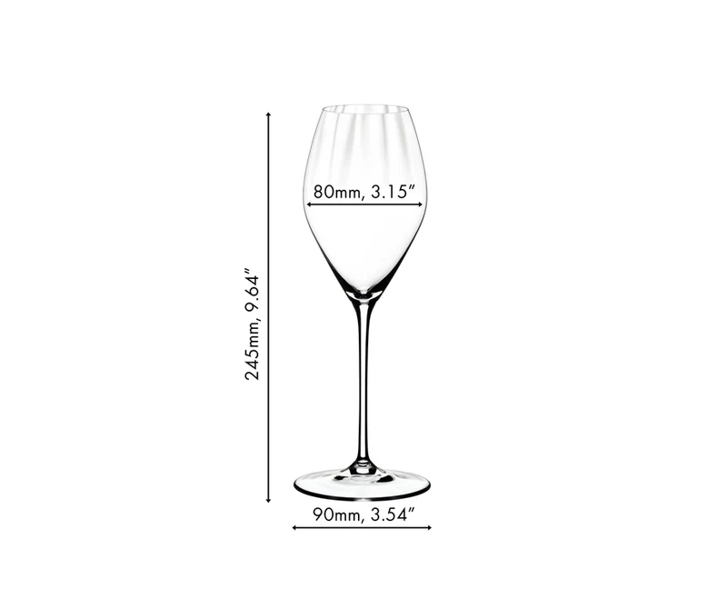 Set de verres à vin Riedel - Verres à champagne - Performance - 380ml - 4 pièces
