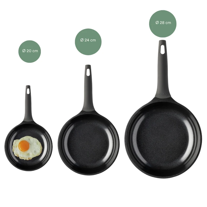 Sola Poêle Ceramic Deluxe ø 24 cm - Induction compatible - revêtement antiadhésif en céramique