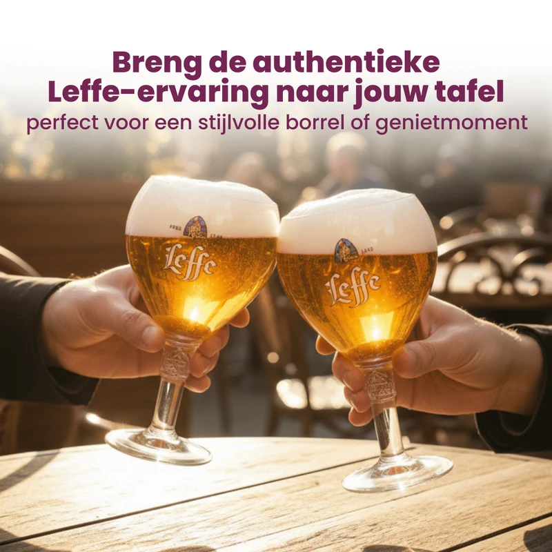 Ensemble de verres à bière Leffe - Verres en calice - Leffe - 330 ml - 4 pièces