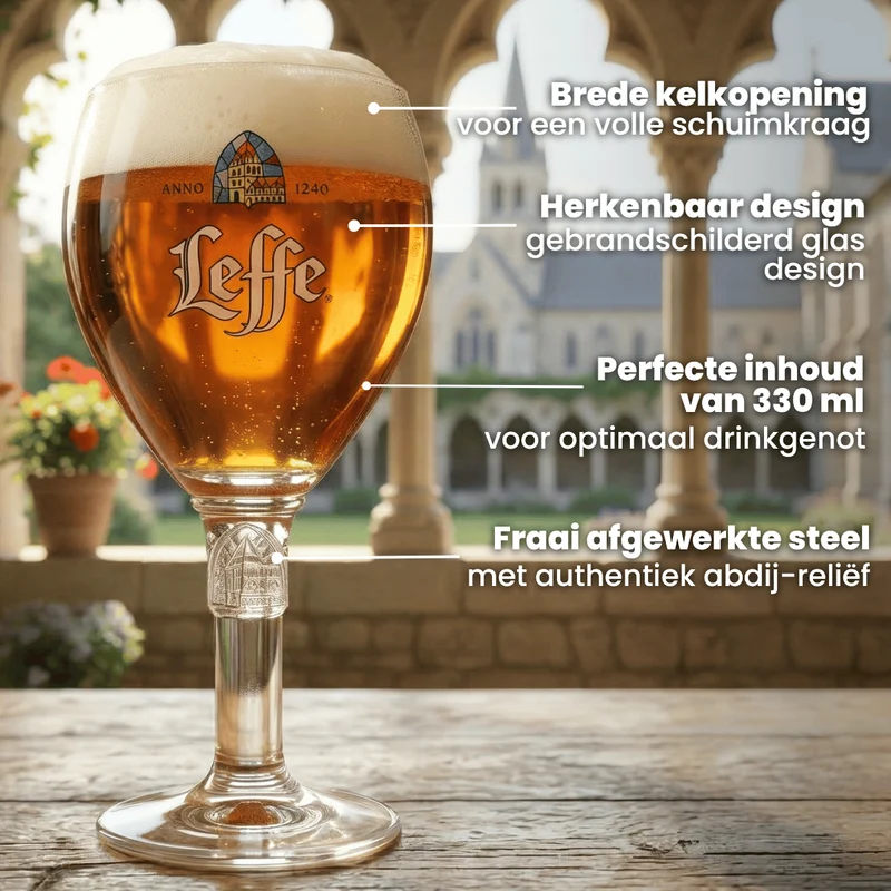 Ensemble de verres à bière Leffe - Verres en calice - Leffe - 330 ml - 4 pièces