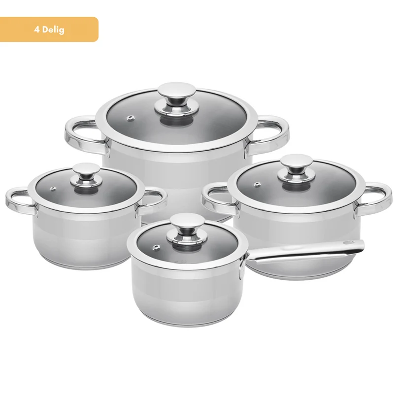 Ensemble de casseroles Sola - en inox - Furore - ø 16/18/20/16 cm - 4 pièces