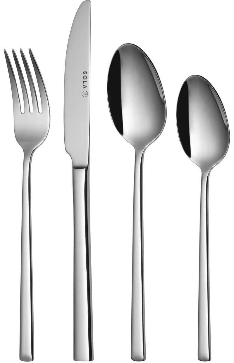 Ensemble de couverts Sola - en inox 18/10 - Luxor - 6 personnes - 24 pièces