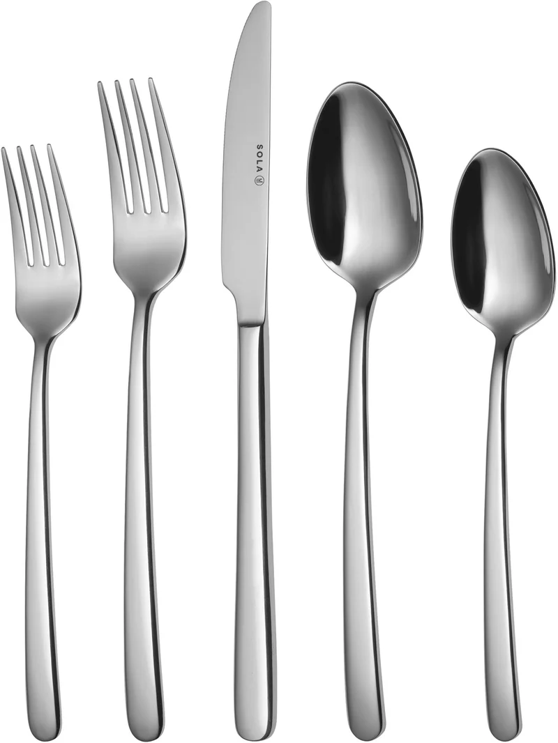 Ensemble de couverts Sola - en inox 18/10 - Donau - 9 personnes - 90 pièces