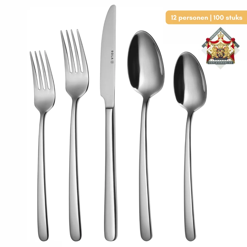 Ensemble de couverts Sola - Set de couverts - Donau - 12 personnes - 100 pièces