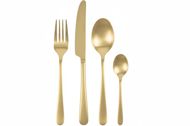 Ensemble de couverts Studio Tavola - en inox - Champagne - 4 pers - 16 pièces