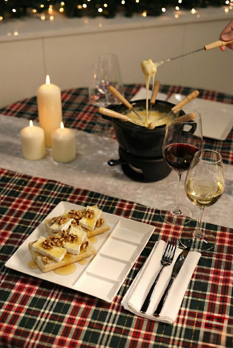 Ensemble d'assiettes a fondue Cookinglife - Gourmet - 24 x 24 cm - 4 pièces