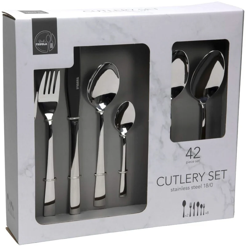 Ensemble de couverts Studio Tavola - en inox - Bestek - 8 personnes - 42 pièces