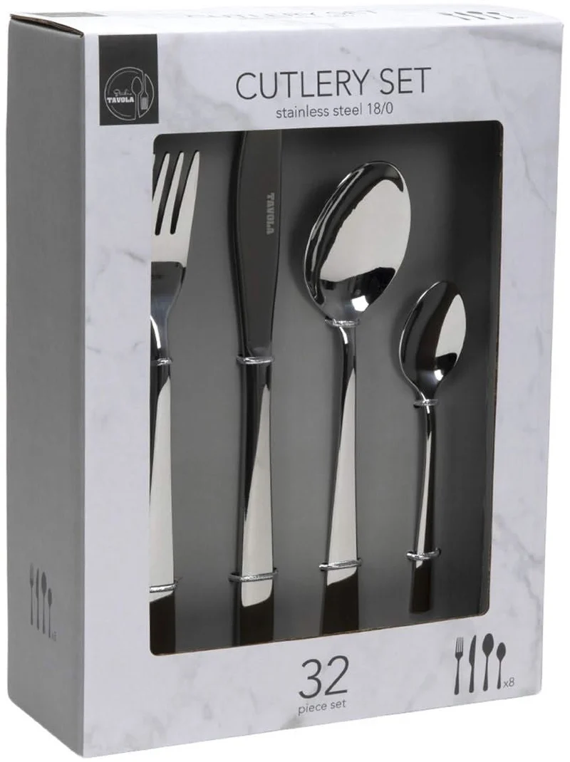 Set de couverts Studio Tavola - en acier inoxydable - 8 personnes - 32 pièces