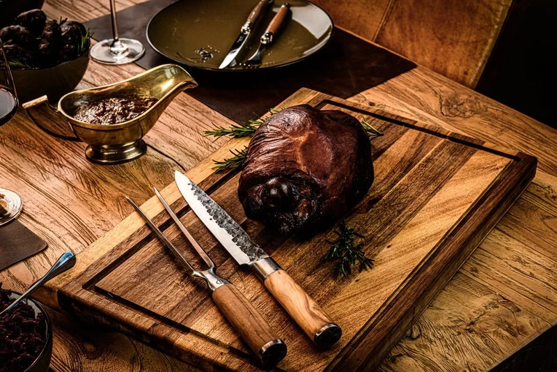 Fourchette à découper Forged - Fourchette à viande - Olive - 39,3 cm