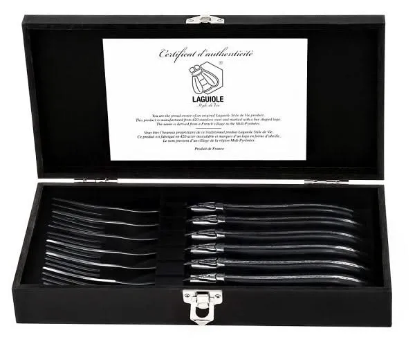 Set de fourchettes à steak Laguiole - Steak - Luxury - 22cm - 6 pièces