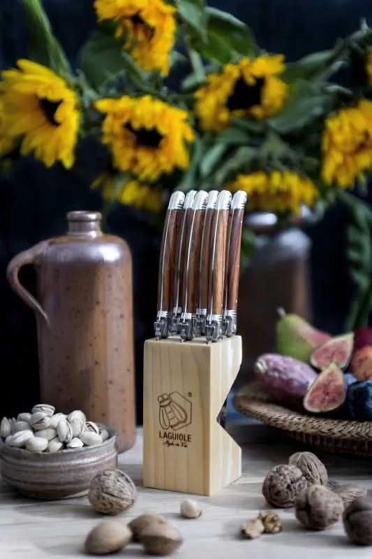 Ensemble de couteaux a steak Laguiole Style de Vie - Bois - 24 cm - 6 pièces