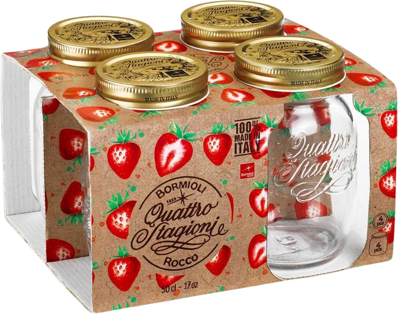 Set de bocaux Bormioli - Bocal a conserve - Quattro Stagioni - 500ml - 4 pieces
