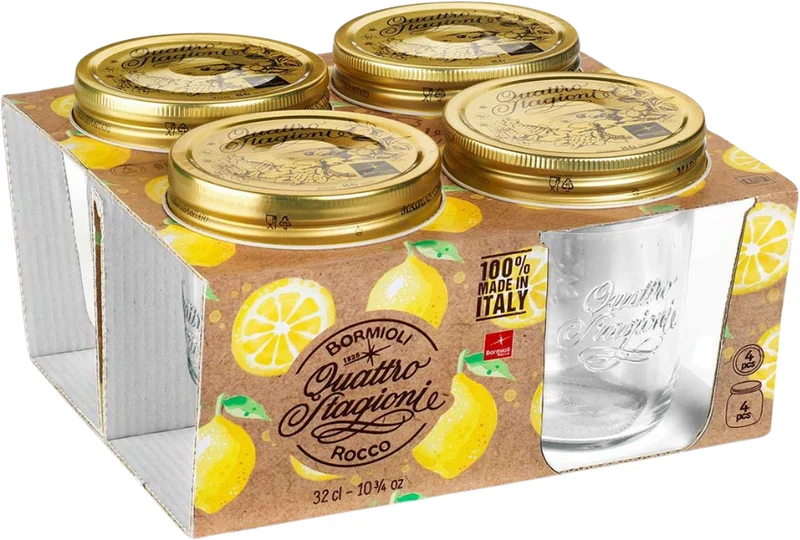 Set de bocaux Bormioli Rocco - Weck - Quattro Stagioni - 320 ml - 4 pièces