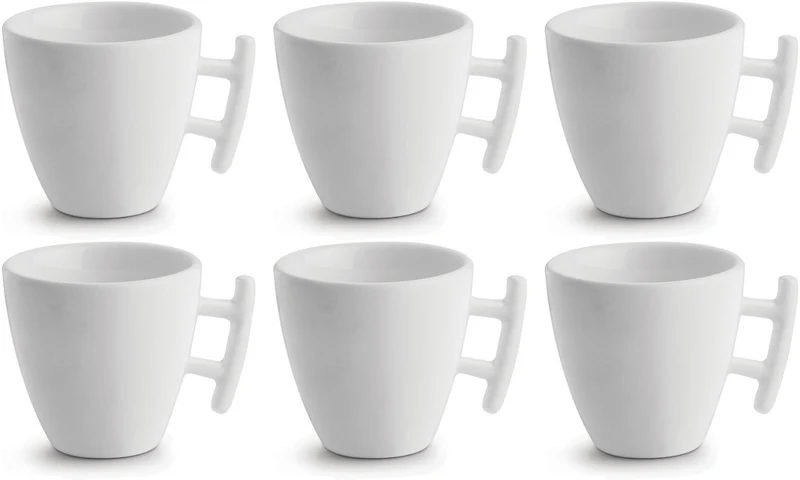 Ensemble de tasses à café BonBistro - en porcelaine - Squito - 170 ml - 6 pièces