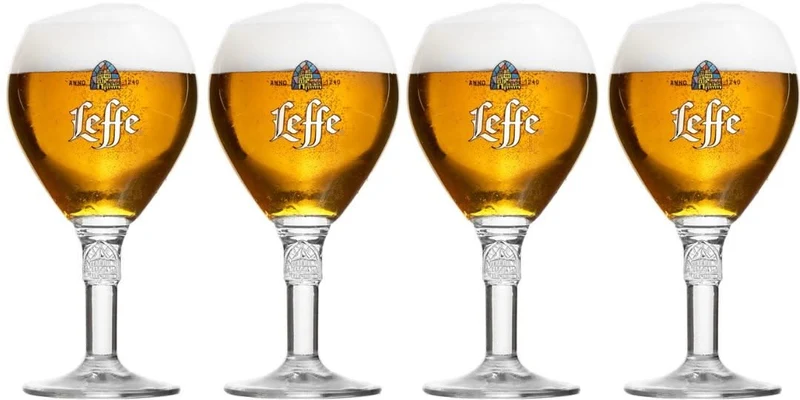Ensemble de verres à bière Leffe - Verres en calice - Leffe - 330 ml - 4 pièces