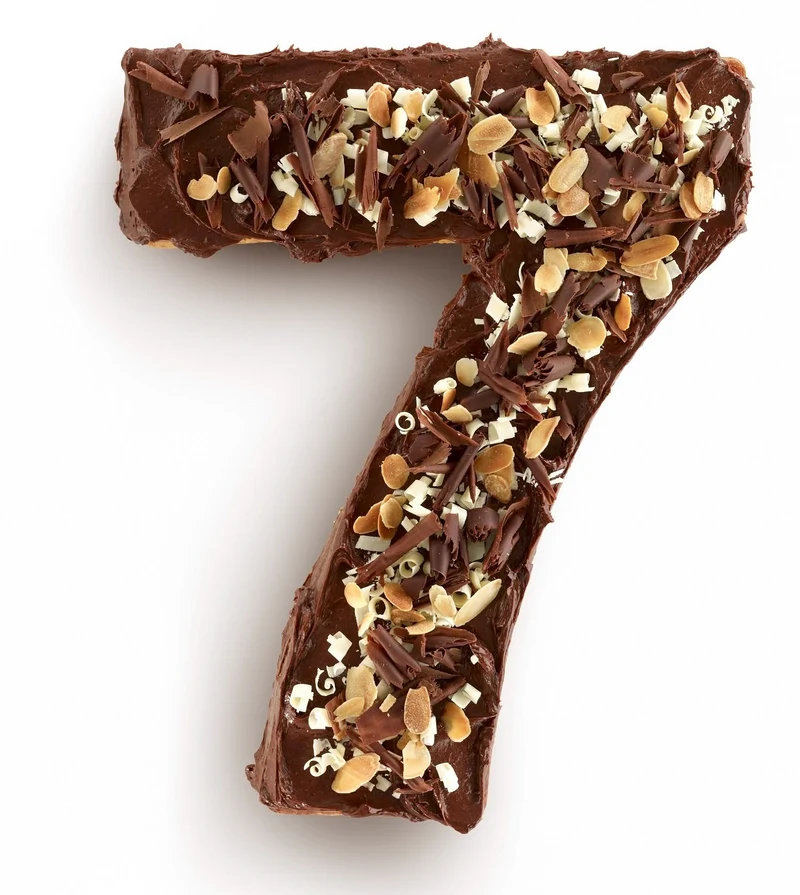 Moule à pâtisserie Sareva - Moule en forme de 7 - en silicone - 258 x 62 mm