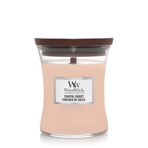 Bougie parfumée WoodWick - Bougie en verre - Coastal Sunset - 11 cm / ø 10 cm
